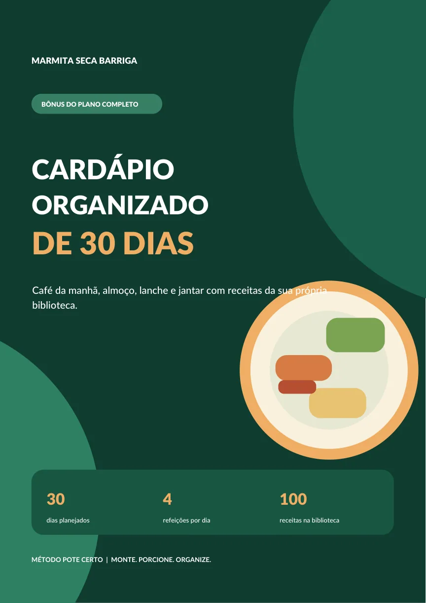 Capa real do Cardápio Organizado de 30 Dias